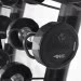 Rubber Dumbbell Sets with Upright Racks - 10 or 14 Sets