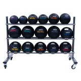 Medicine Ball Rack Empty (holds 16) - Black or Grey