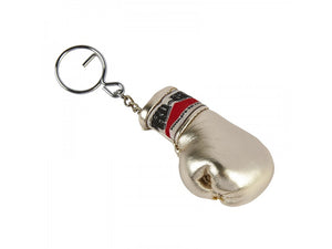 LEATHER GOLD BOXING GLOVE KEY RING