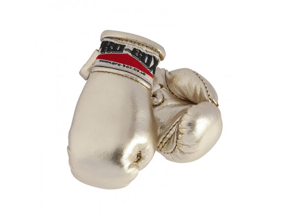 MINIATURE GOLD LEATHER BOXING GLOVES